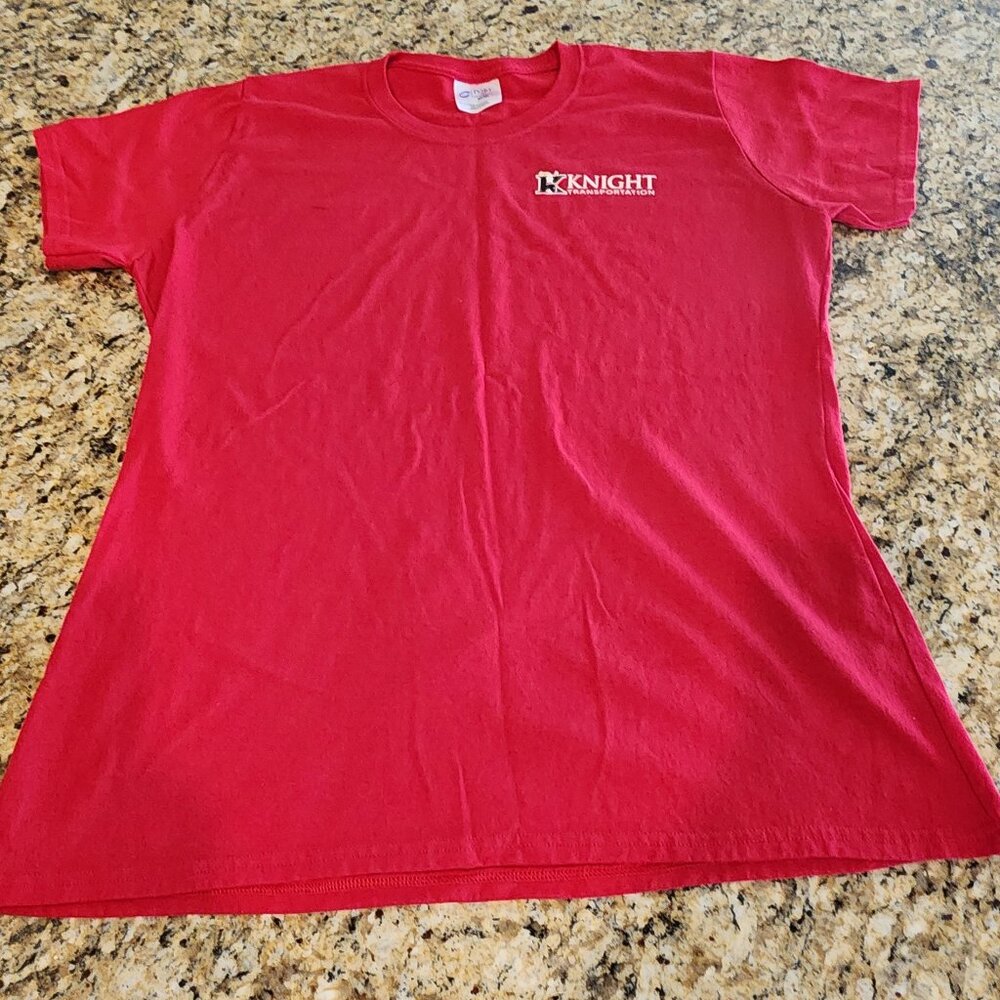 Knight Transportation Red Ladies XL Crew Neck Short Sleeve Tee T-Shirt Shirt